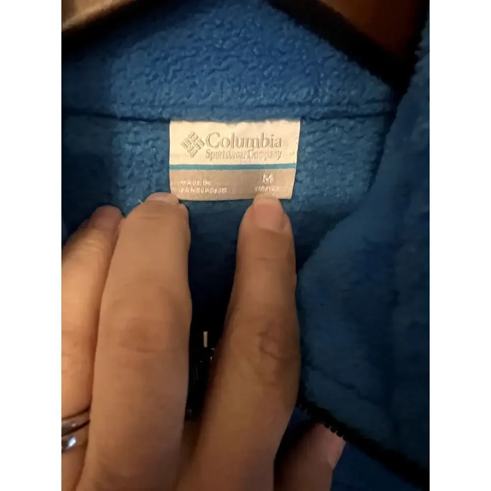 Columbia Fleece Jacket boy size M 8-10 yrs Blue full zipper Warm